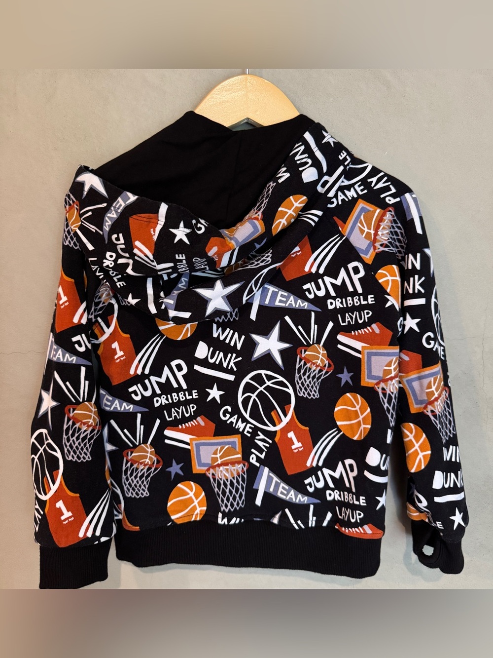 Little Sleepies Bamboo Basketball Zip-Up hoodie Play Collection 4T - Picture 2 of 3